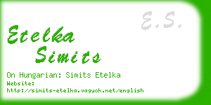 etelka simits business card